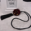 Fashion Rose Fur Ball Tassel Necklace Statement Necklaces